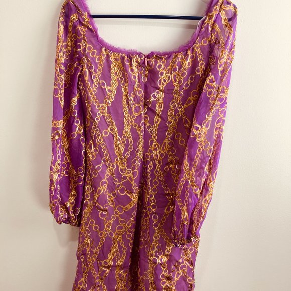 Christina Makowsky Purple Chains Dress - Picture 3 of 8